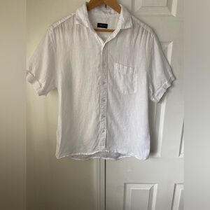 Proper Cloth The Baird McNutt Irish Linen Shirt in White Size Large Short Length